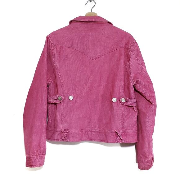 Vintage BB Jeans | Bubble Gum Pink Corduroy Jacket with Chest Pockets - Picture 2 of 10